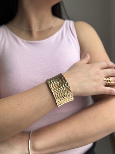 BRAZALETE INDIRA GOLD - ACERO QUIRURGICO