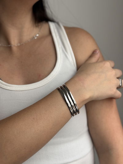 BRAZALETE VELVET SILVER ACERO QUIRURGICO