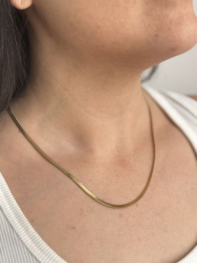 COLLAR SNAKE GOLD ACERO QUIRÚRGICO