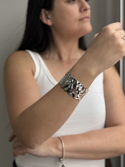 BRAZALETE EMILY SILVER - ACERO QUIRURGICO