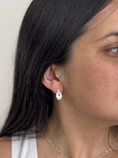 Aros Plata 925 - Aros pasantes con micro piedra