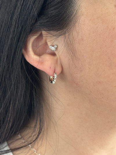 Aros Plata 925 - Huggies ojos turcos 12mm