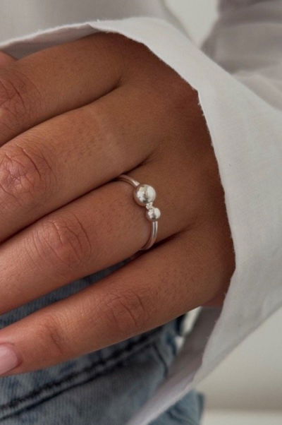 Anillo Plata 925 - Bolitas