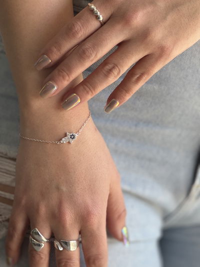 Pulsera Plata 925 - Manito Fátima