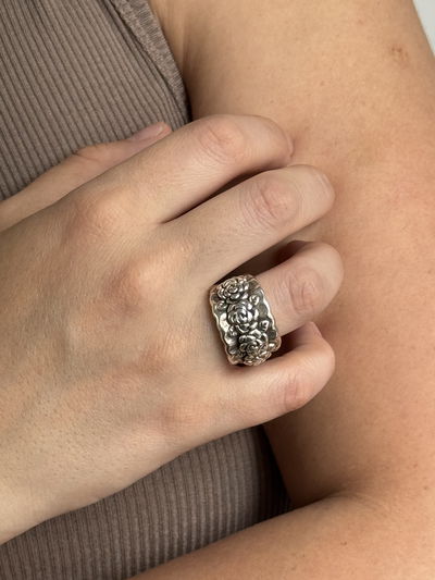 ANILLO ROCOCO PLATA 925