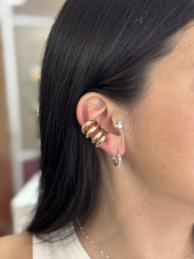 EARCUFF CHANO GOLD ACERO QUIRURGICO 