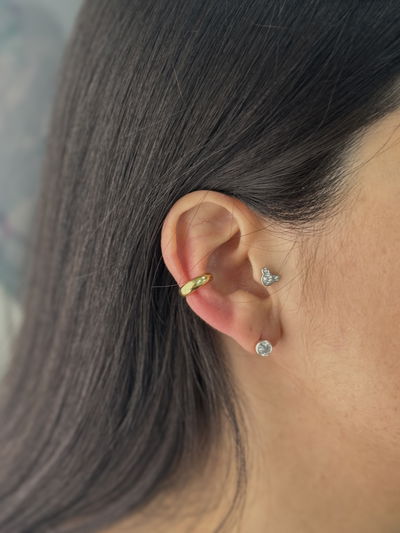 EARCUFF TYLER GOLDEN ACERO QUIRURGICO 