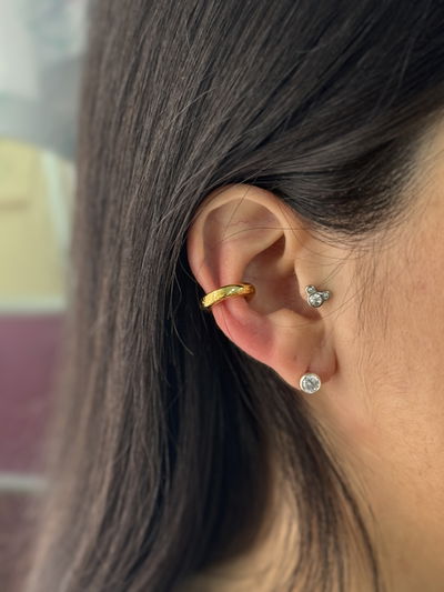 EARCUFF HISOL GOLDEN ACERO QUIRURGICO 