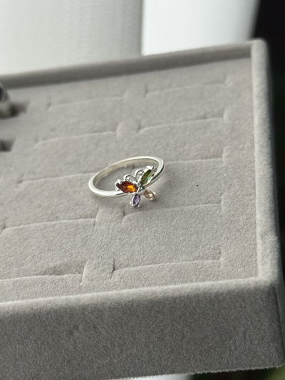 ANILLO HAT SILVER ACERO QUIRURGICO BLANCO