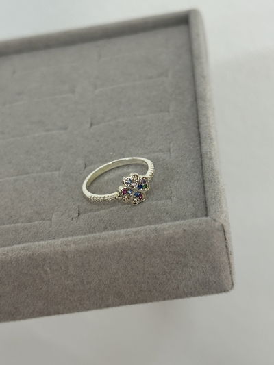 ANILLO TREBOL LOVE PLATA 925 
