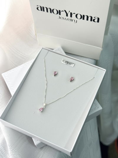 COMBO PINK PLATA 925