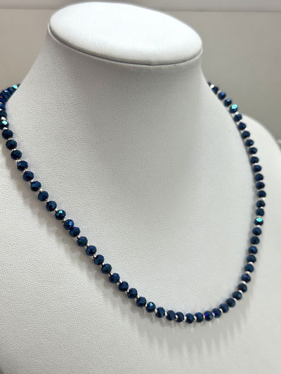 COLLAR INTERCALADA BLUE PLATA 925