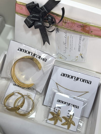 BOX NAVIDEÑO ACERO DORADO 