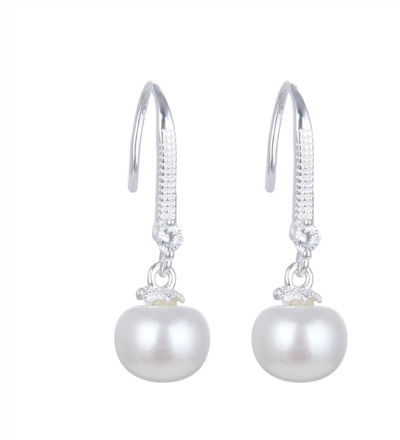 AROS PERLAS COLGANTES PLATA 925