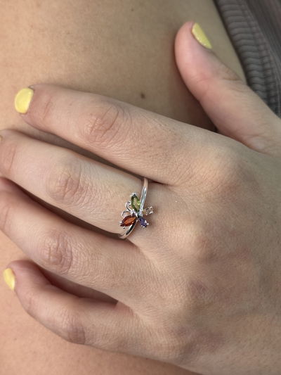 ANILLO HAT SILVER ACERO QUIRURGICO BLANCO