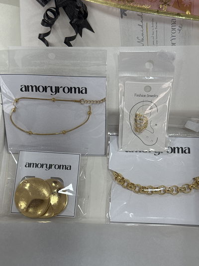 BOX NAVIDEÑO ACERO DORADO