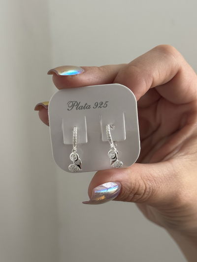 AROS HUGGIES PLATA 925