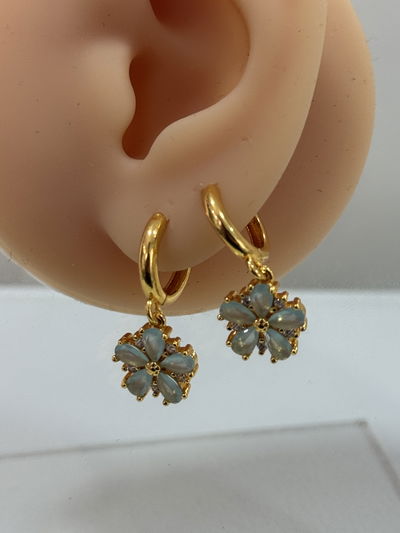 AROS FLOWERS GOLD ACERO QUIRURGICO 