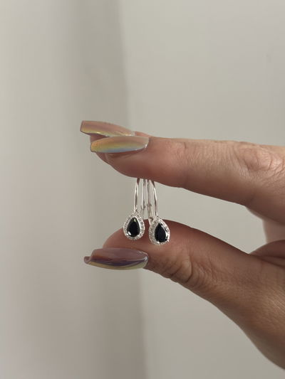 AROS BLACK PLATA 925