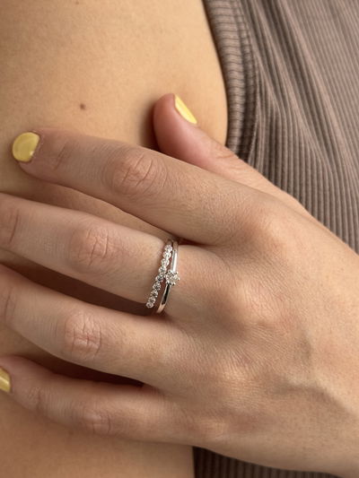 ANILLO CHRISTINA ACERO BLANCO