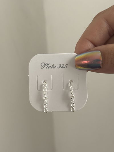 AROS COLGANTES INFINITO PLATA 925