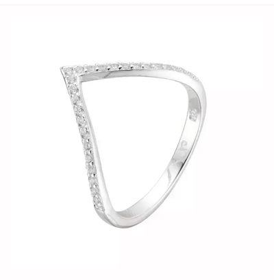 ANILLO EN V PLATA 925