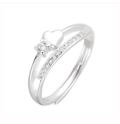 ANILLO DE CORAZÓN PLATA 925