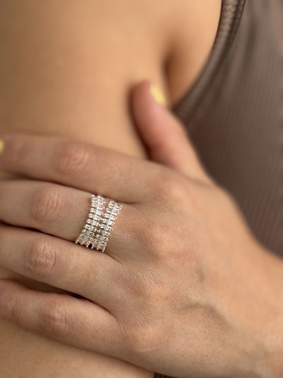 ANILLO BILLY SILVER - ACERO BLANCO