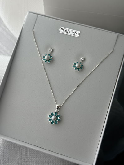 COMBO FLOWERS PLATA 925
