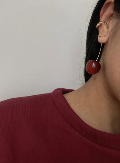 AROS CHERRYS SILVER ACERO QUIRURGICO