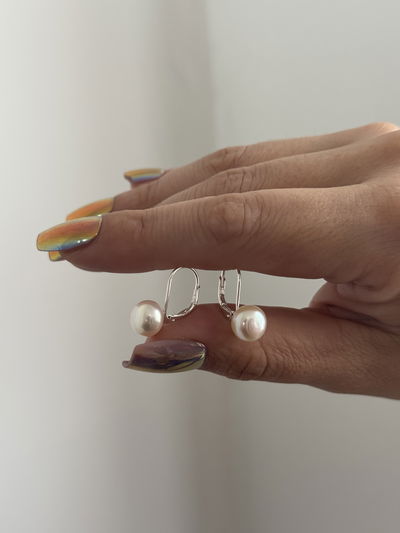 AROS PERLA PLATA 925