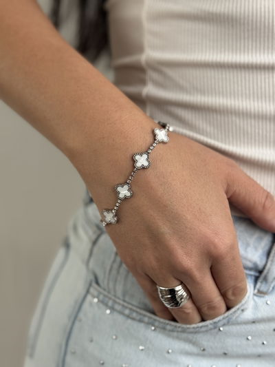 PULSERA VAN CLEEF BLANCO ACERO QUIRURGICO