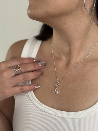 COLLAR ESTETOSCOPIO PLATA 925