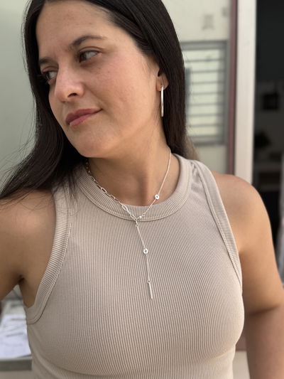 COLLAR LINE ACERO BLANCO