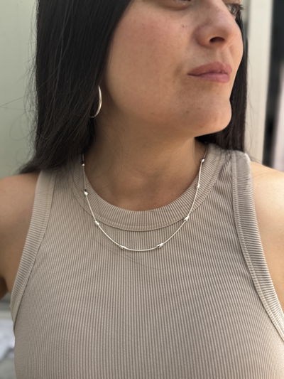 COLLAR ATENEO ACERO BLANCO