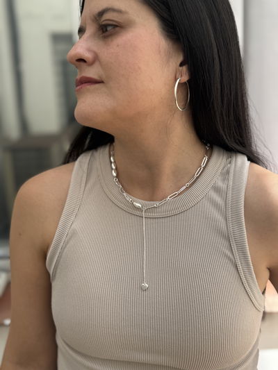 COLLAR LINO ACERO BLANCO