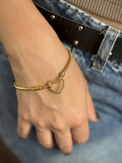 PULSERA CORAZÓN GOLD