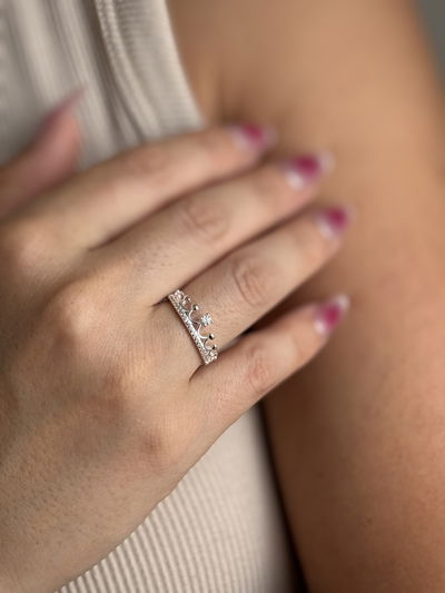 ANILLO CORONA PLATA 925