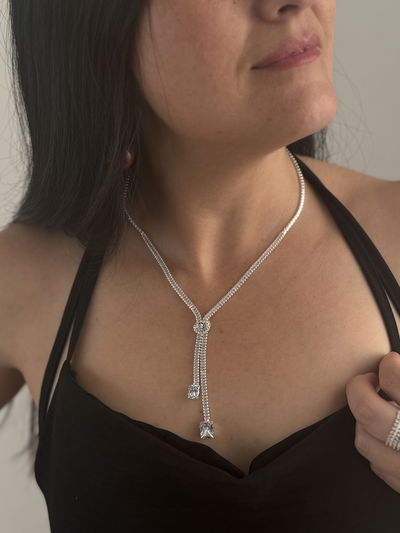 COLLAR MARIE ACERO BLANCO