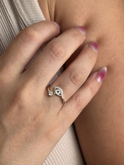 ANILLO AJUSTABLE OJITO PLATA 925