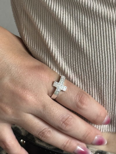 ANILLO CRUZ PLATA 925