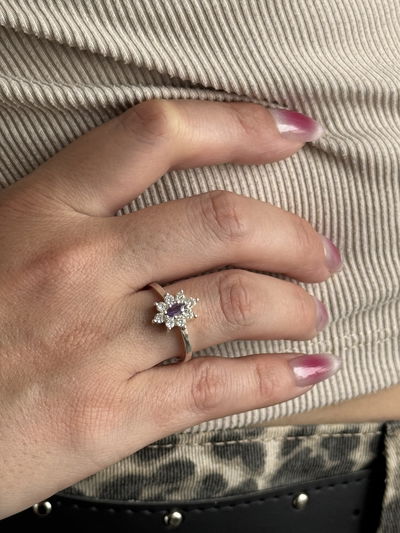 ANILLO HALF PLATA 925