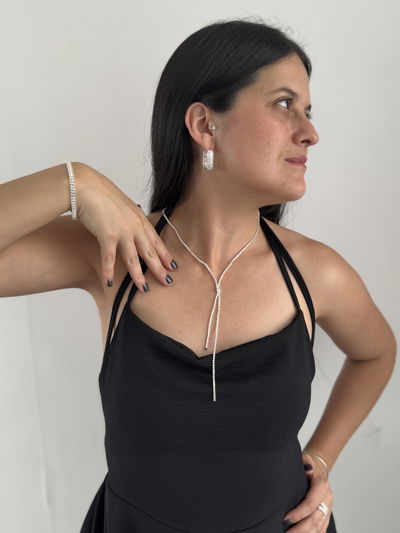 COLLAR REYNA ACERO BLANCO