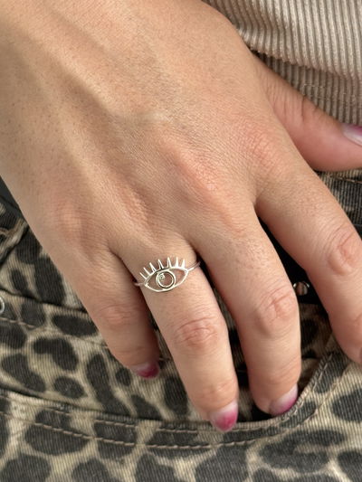 ANILLO OJO TURCO PLATA 925