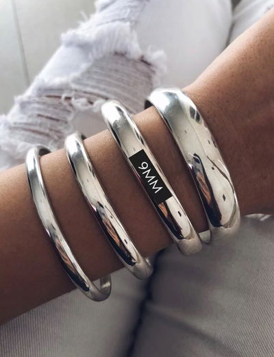 PULSERA ESCLAVA 9 MM PLATA 925