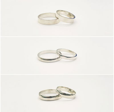 PAR DE ALIANZAS PLATA 925