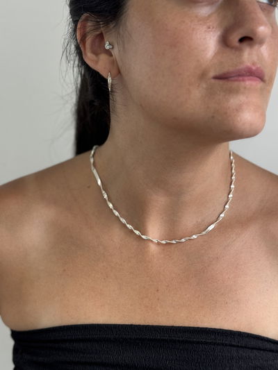 CADENA ELAINE ACERO BLANCO