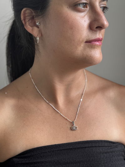 CADENA OJITO ACERO BLANCO 