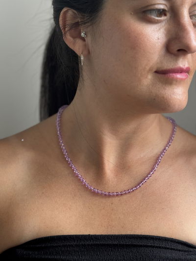 COLLAR CRISTAL VIOL PLATA 925