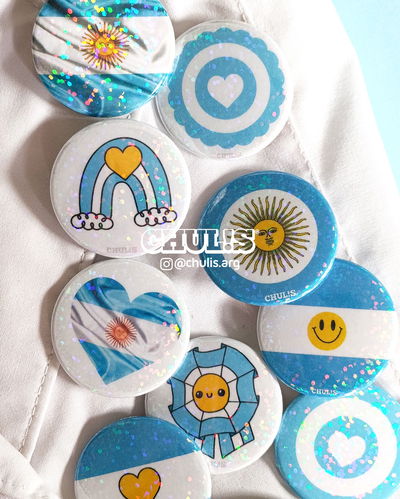 Escarapela canchera tornasol